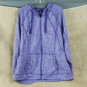 Champion Quick Dry Marled Purple Hoodie in XXL